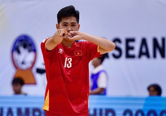 Tuyển Futsal Việt Nam quyết thắng để giành vé chung kết. (Nguồn: VFF)