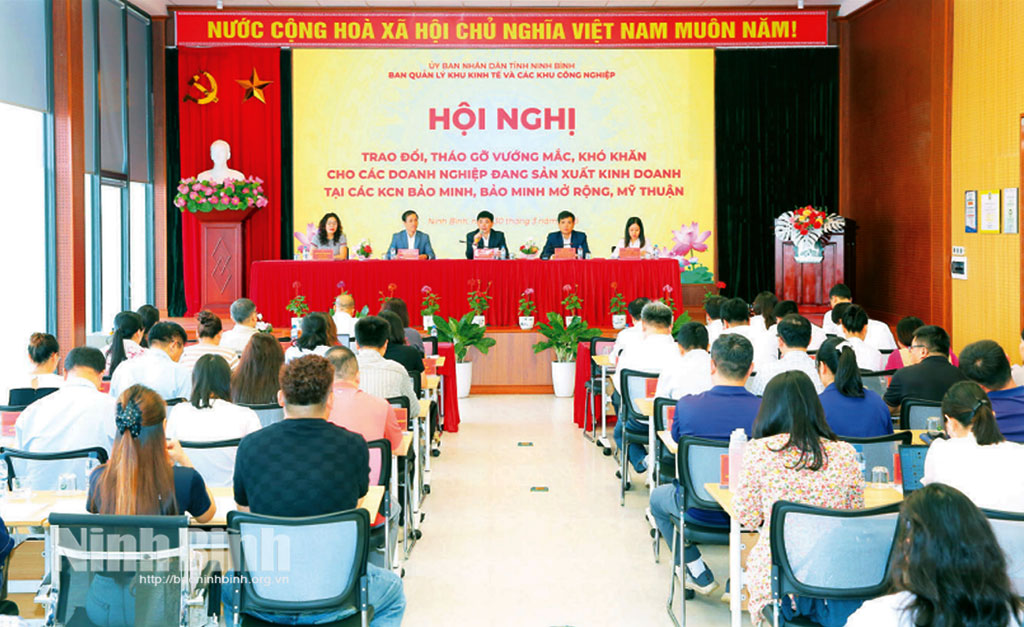 Ban Quản lý Khu kinh tế và các KCN tỉnh tổ chức đối thoại tháo gỡ khó khăn cho doanh nghiệp trong các KCN Bảo Minh, Bảo Minh mở rộng và KCN Mỹ Thuận.