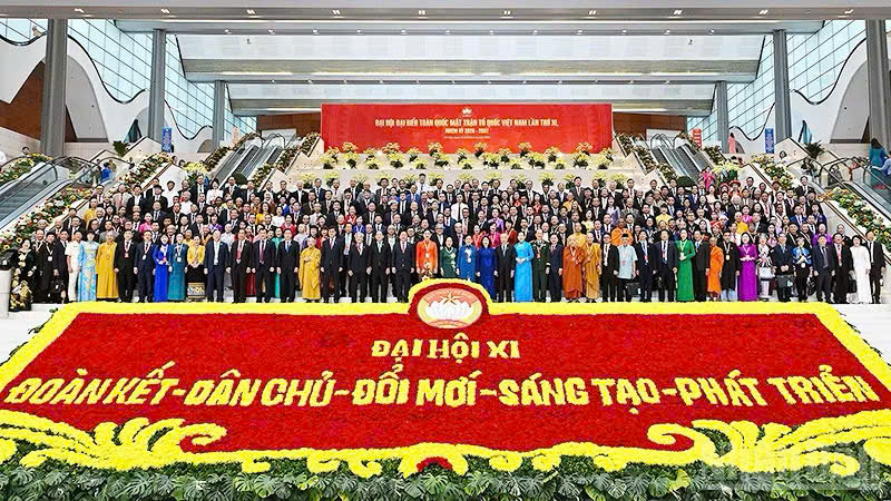 Các đại biểu tại phiên bế mạc Đại hội Mặt trận Tổ quốc Việt Nam lần thứ XI, nhiệm kỳ 2026-2031. Ảnh: Báo Nhân Dân