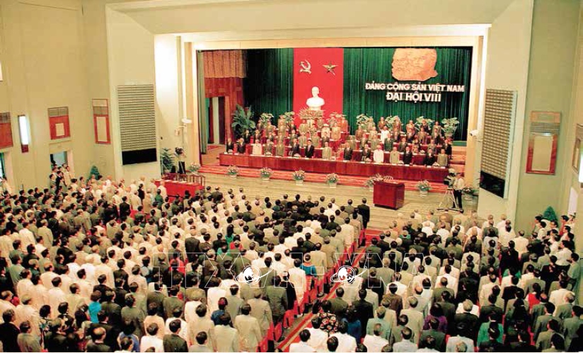 Khai mạc Đại hội đại biểu toàn quốc Đảng Cộng sản Việt Nam lần thứ VIII. Ảnh: TTXVN
