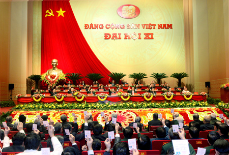 Đại hội đại biểu toàn quốc lần thứ XI của Đảng. Ảnh TTXVN
