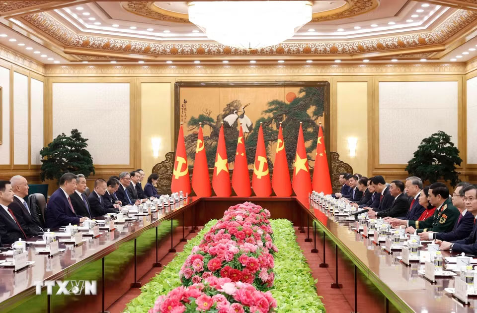 Tổng Bí thư, Chủ tịch nước Tô Lâm hội đàm với Tổng Bí thư, Chủ tịch nước Trung Quốc Tập Cận Bình.