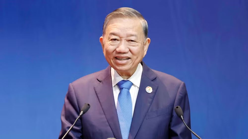 Tổng Bí thư, Chủ tịch nước Tô Lâm phát biểu chỉ đạo Đại hội Công đoàn Việt Nam lần thứ XIV. (Ảnh: TTXVN)