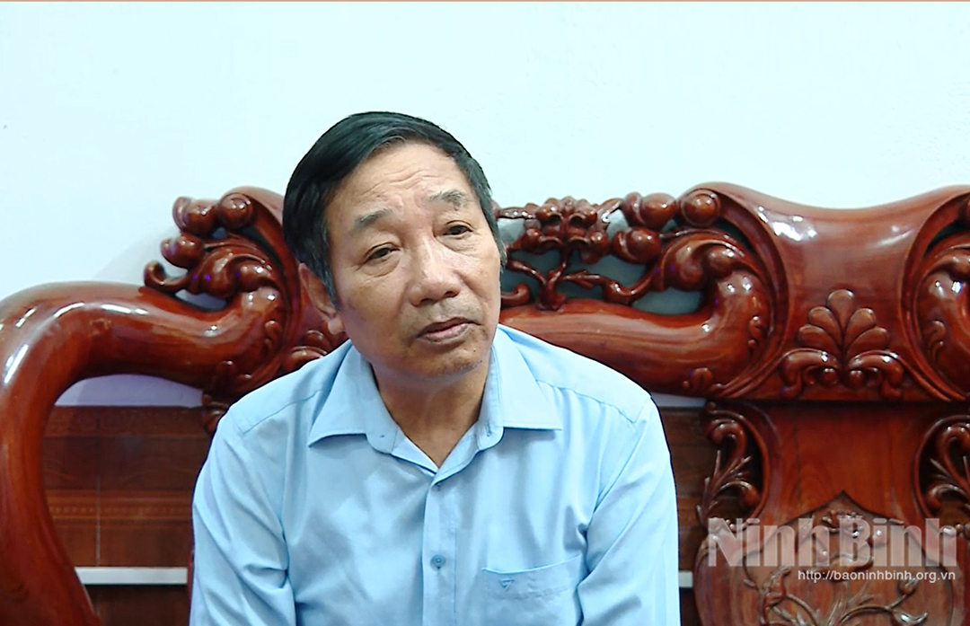 Đồng chí Nguyễn Văn Hường, Bí thư Chi bộ Tổ dân phố Phúc Sơn-Thanh Bình, phường Hoa Lư.