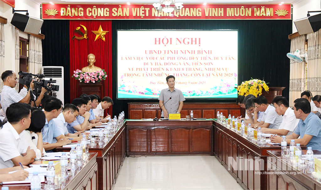 Đồng chí Trần Anh Dũng, Ủy viên Ban Thường vụ Tỉnh ủy, Phó Chủ tịch UBND tỉnh chủ trì hội nghị.