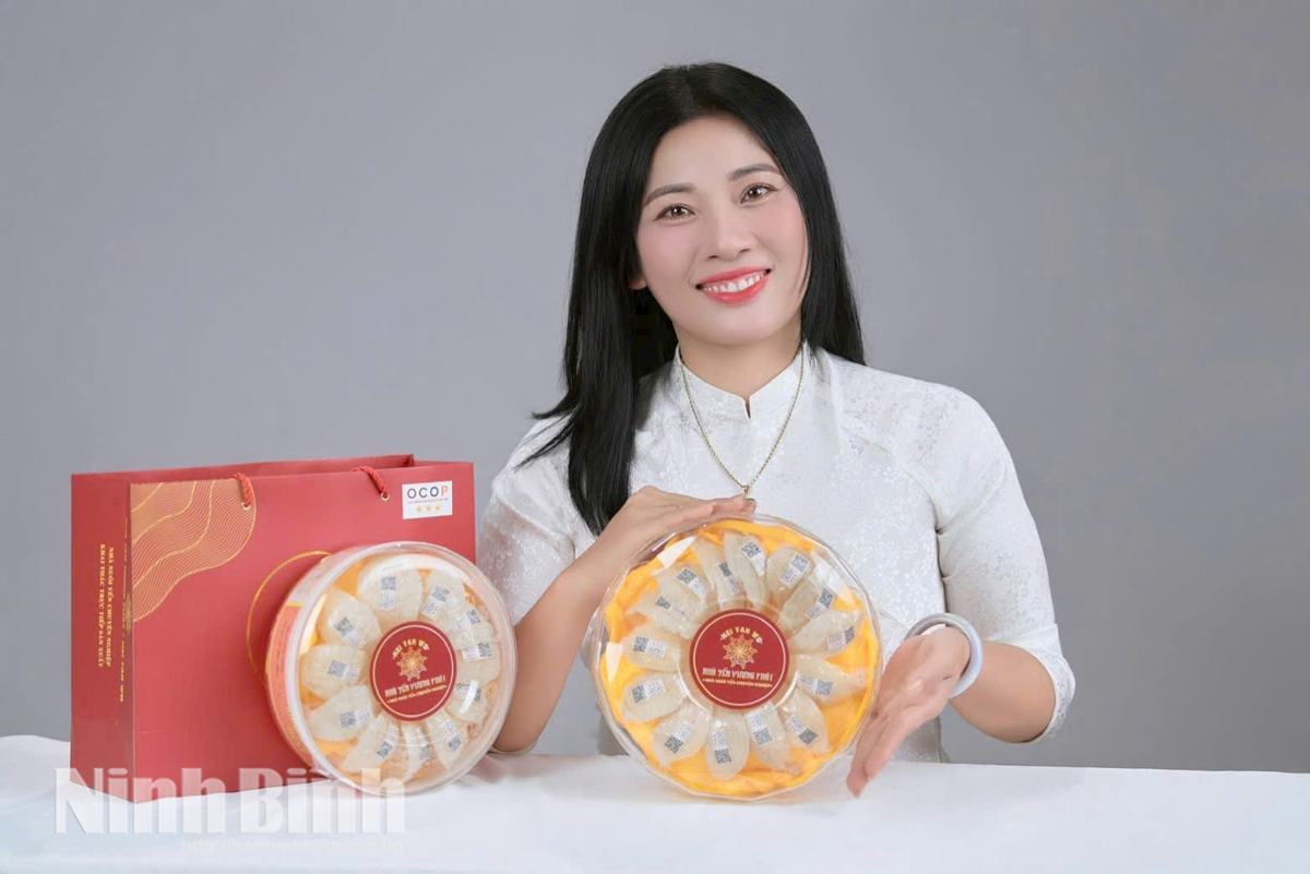 Cô giáo Đoàn Thị Hồng Ngân (xã Nghĩa Lâm) khởi nghiệp với mô hình nuôi yến, trồng sen.