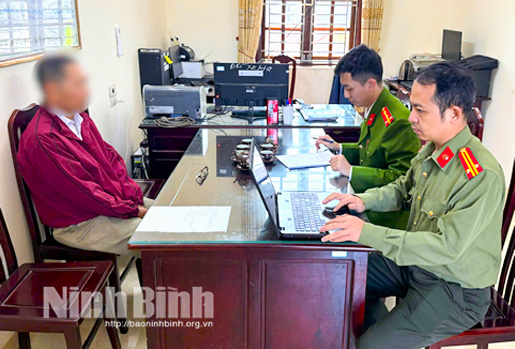 Cơ quan Công an làm việc với ông M.H.T