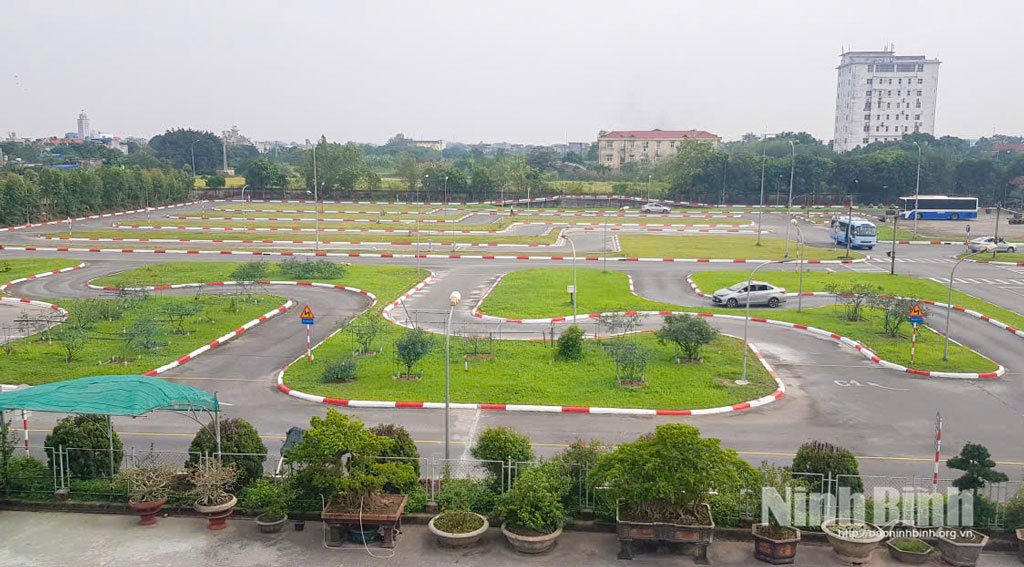 Toàn cảnh trường trung cấp nghề Giao thông vận tải tỉnh Ninh Bình.