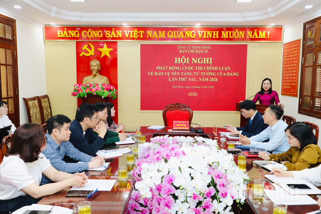 Ban Chỉ đạo 35 Tỉnh ủy tổ chức phát động Cuộc thi chính luận năm 2026 nhằm tạo sức lan tỏa sâu rộng trong toàn hệ thống chính trị.