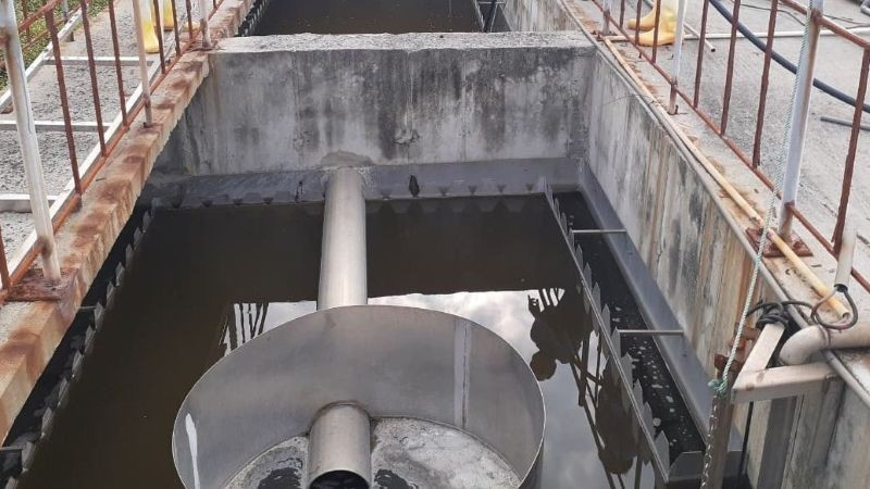 Hệ thống xử lý nước thải sinh hoạt. (Ảnh: PV)