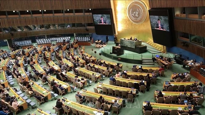 Toàn cảnh phiên họp toàn thể bầu thành viên Hội đồng Nhân quyền Liên hợp quốc nhiệm kỳ 2026-2028. (Ảnh tư liệu: Thanh Tuấn/TTXVN)