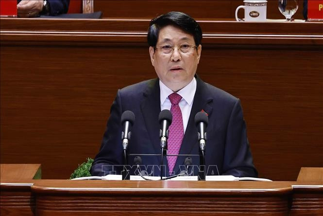 Politburo member and State President Luong Cuong delivers the opening remarks of the 14th National Party Congress on January 20, 2026 (Photo: VNA)