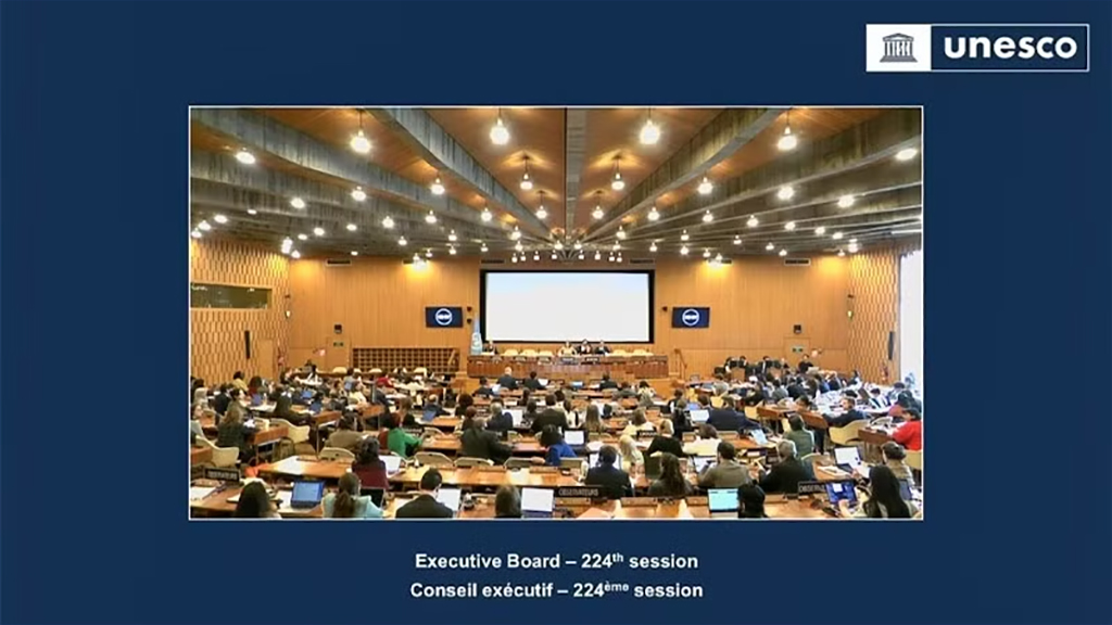 Hội đồng Chấp hành UNESCO thông qua các nghị quyết trong khuôn khổ Kỳ họp lần thứ 224 tại Paris, Cộng hòa Pháp.