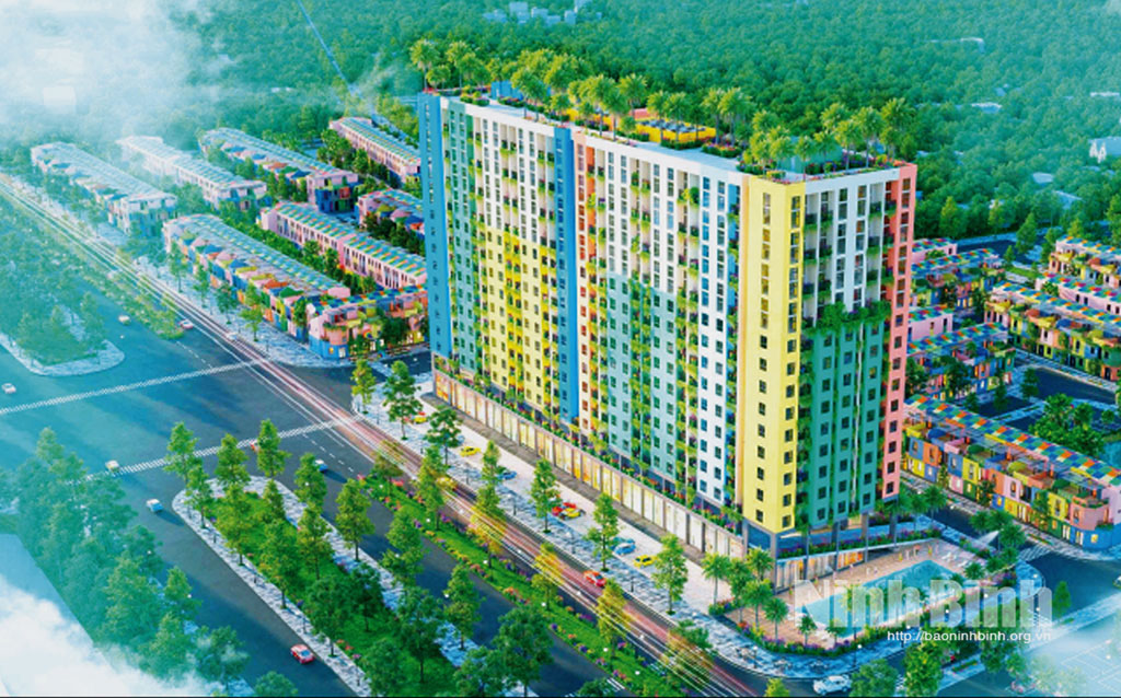 3D deign of social housing project and domitory for low-income workers in Le Ho ward.