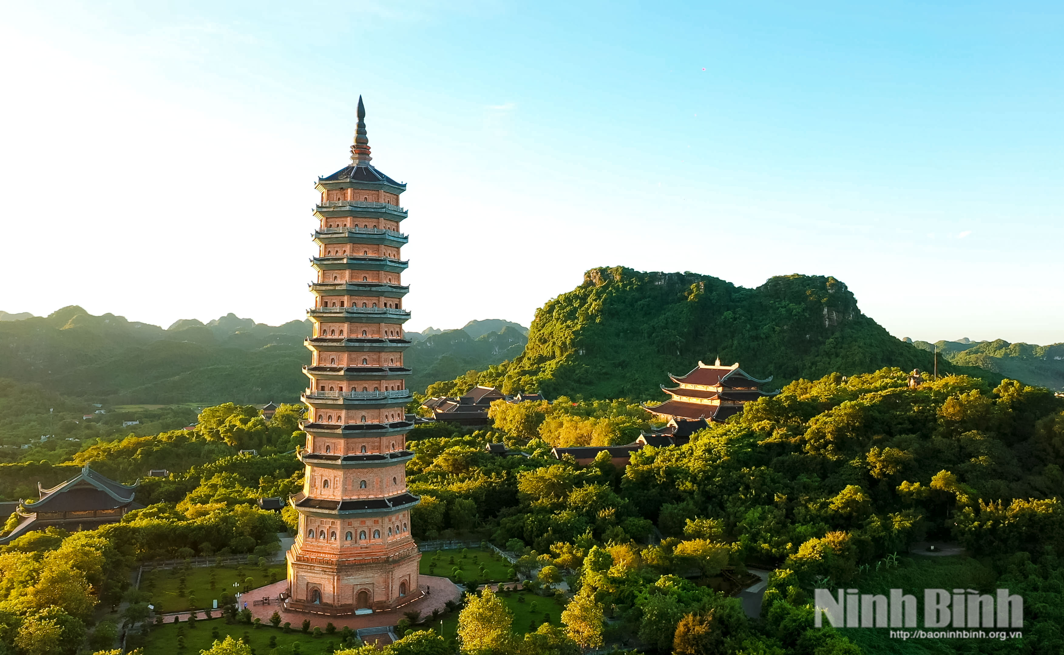 Bao Thien stupa at Bai Dinh pagoda complex.