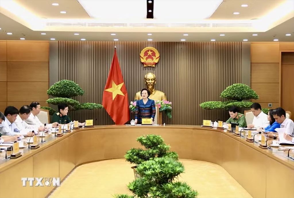 Deputy Prime Minister Pham Thi Thanh Tra speaks at the event. (Photo: VNA)