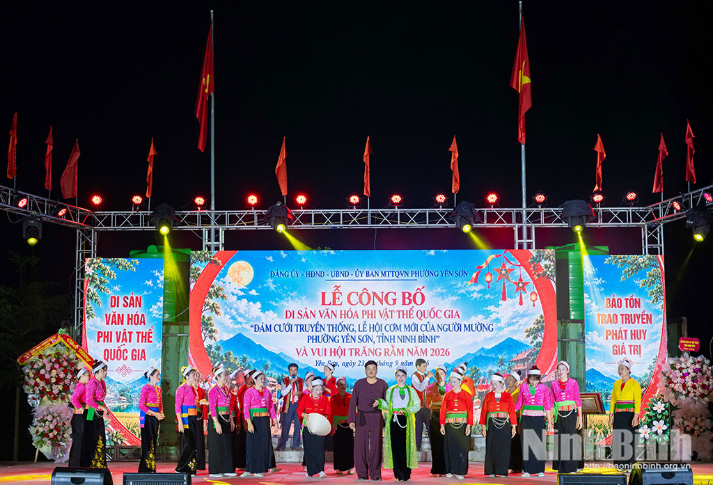 Traditional wedding ceremony of the Muong people in Yen Son ward is added to the National Intangible Cultural Heritage List.
