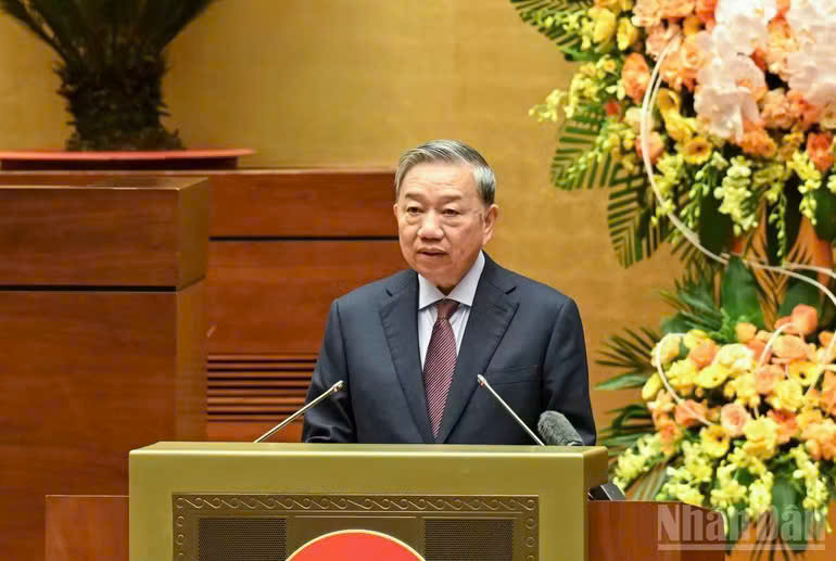 Tổng Bí thư Tô Lâm phát biểu chỉ đạo tại hội nghị.