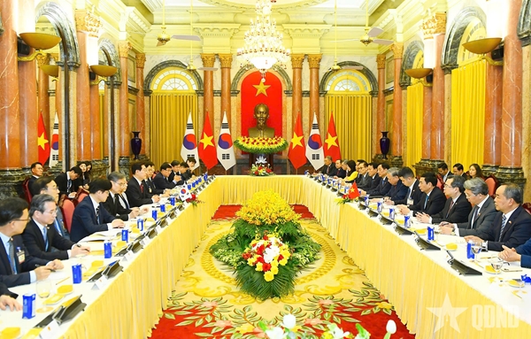 Tổng Bí thư, Chủ tịch nước Tô Lâm hội đàm với Tổng thống Hàn Quốc Lee Jae Myung.