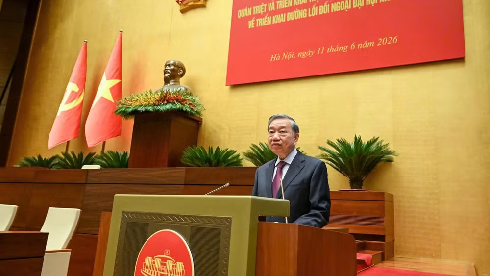 Tổng Bí thư, Chủ tịch nước Tô Lâm phát biểu chỉ đạo tại hội nghị. (Ảnh: DUY LINH)