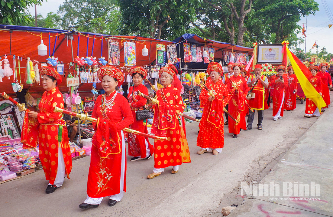 Đoàn rước tại Lễ hội truyền thống Quần Anh năm 2026.